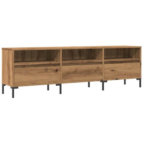 Mobile Porta Tv Rovere Artigianale 150x30x44,5 Cm Multistrato - Foto 2