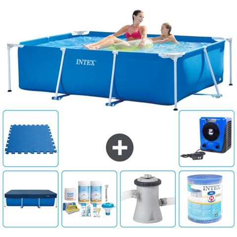 Piscina Fuori Terra - Rettangolo - 220x150x60 Cm - Blu - Include Accessori Coordinati A65 - Foto 1