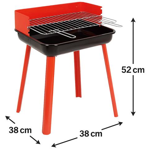 Barbeque Esterno A Carbonella Griglia Estate Campeggio In Acciaio Mod Nebraska - Foto 4