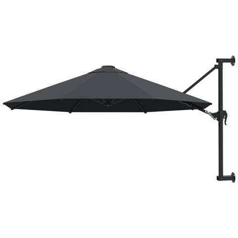 Ombrellone A Muro Con Palo In Metallo 300 Cm Antracite - Foto 2