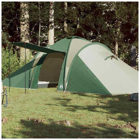 Tenda da Campeggio a Cupola per 6 Persone Verde Impermeabile - Foto 2