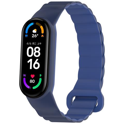 Cinturino Magnetico In Silicone Per Xiaomi Mi Band 3/4/5/6/7 Blue - Foto 1