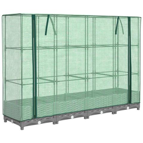 Letto Rialzato con Copertura Serra Effetto Rattan 160x40x123 cm - Foto 1