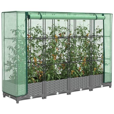 Letto Rialzato con Copertura Serra Effetto Rattan 160x40x123 cm - Foto 2