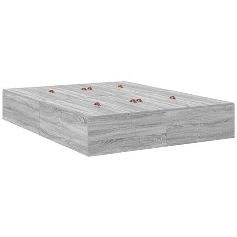 Struttura letto contenitore Grigio Sonoma 140x200 cm - Foto 1