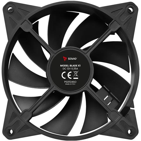 BLADE sistema di raffreddamento per computer Case per computer Ventilatore 12 cm Nero 1 pz - Foto 2