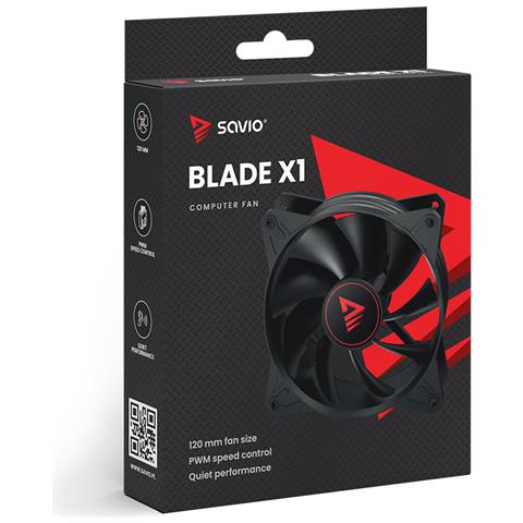 BLADE sistema di raffreddamento per computer Case per computer Ventilatore 12 cm Nero 1 pz - Foto 7