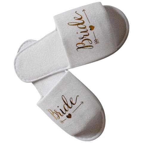 Pantofole Da Sposa Con Paillettes E Punta Aperta Per Addio Al Nubilato - Foto 4
