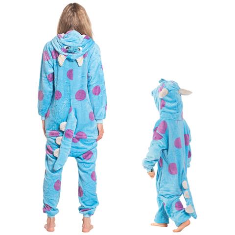 Pigiama Per Bambini Kigurumi Onesie Costume Sulivan Blu 125-135 - Foto 6
