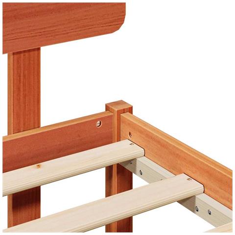 Struttura del letto con testiera Marrone cerato 135 x 190 cm - Foto 9