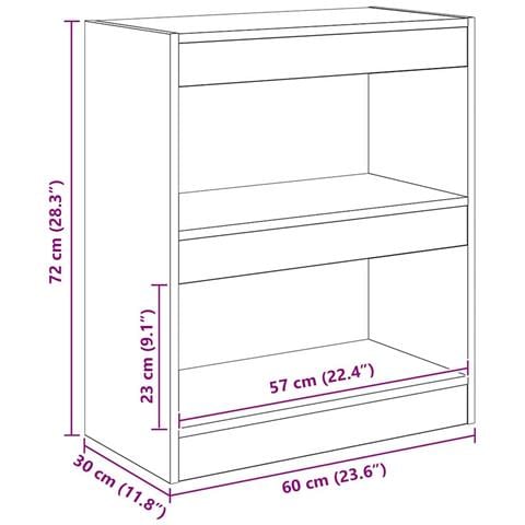 Armadio per Libri rovere artigianale 60 x 30 x 72 cm - Foto 9