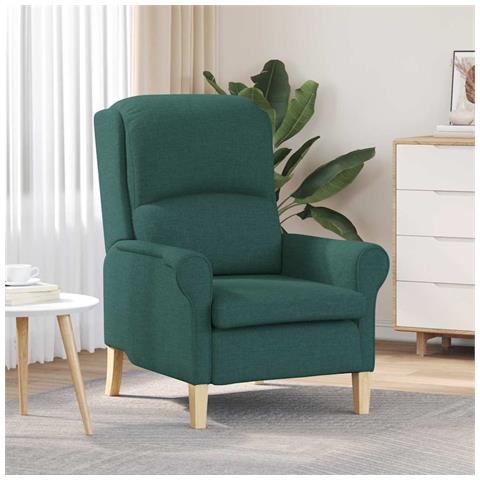 poltrona Verde scuro 76 x 94 x 102 cm Tessuto - Foto 2