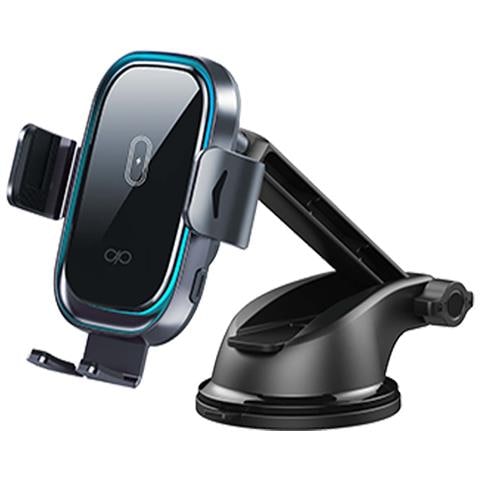 Supporto Per Auto Con Ricarica Wireless 15w Braccio Regolabile E Robusto, Nero - Foto 1