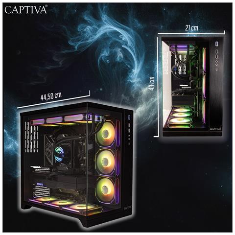 PC Highend Gaming I90-106 (Ultra 9 285K /RTX5070 12GB GDDR7/SSD 2TB / 64GB /WLAN /w /o OS) Intel Core Ultra 9 DDR5-SDRAM NVIDIA GeForce RTX 5070 Nero - Foto 2
