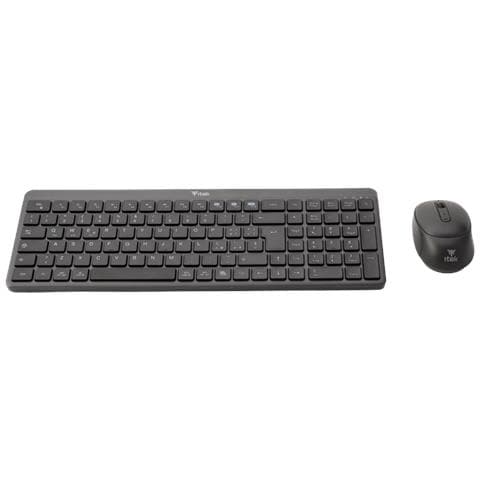 DEC WS01 tastiera Mouse incluso Universale RF senza fili + Bluetooth QWERTY Inglese, Italiano Nero, Grigio - Foto 1