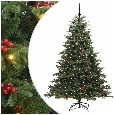 Albero di Natale artificiale con 300 LED Verde 210 cm - Foto 1