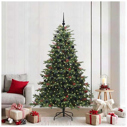 Albero di Natale artificiale con 300 LED Verde 210 cm - Foto 2