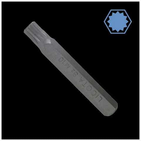 Inserto Spline M8  Bit Vielzahn  Attacco Esagonale 10mm  Acciaio S2 - Foto 1