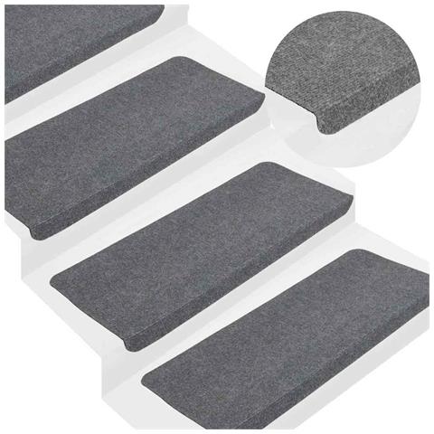 Tappetini Autoadesivi per Scale 30 pz Grigi 65x24,5x3,5 cm - Foto 2