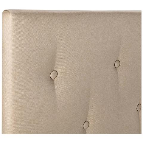 Testiera Imbottita Turin 160x60 Cm Beige - Foto 6