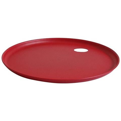 Vassoio O in Acciaio Verniciato Colore Rosso 36 cm - Leggero, Decorativo e Funzionale - con foro per appendere - Made in Italy - Foto 3