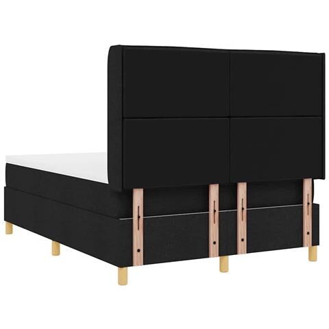 Letto a molle con materasso Nero 140 x 190 cm Tessuto - Foto 9