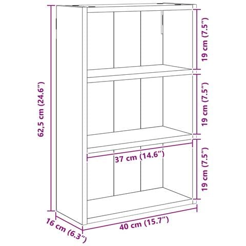 Armadio da bagno a muro Rovere Sonoma 40 x 16 x 62,5 cm - Foto 7