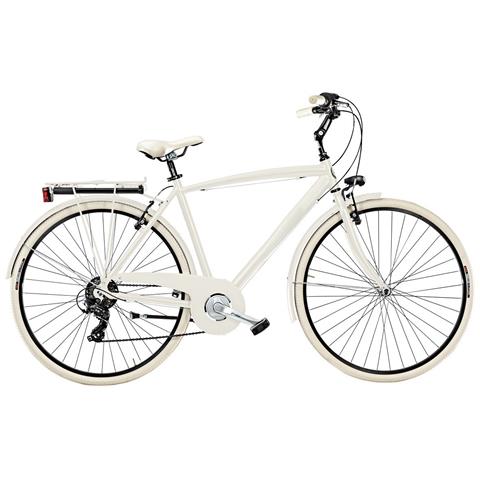 Bici Uomo Telaio Alluminio Linea Cottage Misura 28 Bicicletta Cambio 6v City Bike Vintage Completa Di Accessori Finiture Panna - 47 Bianco Opaco - Foto 1