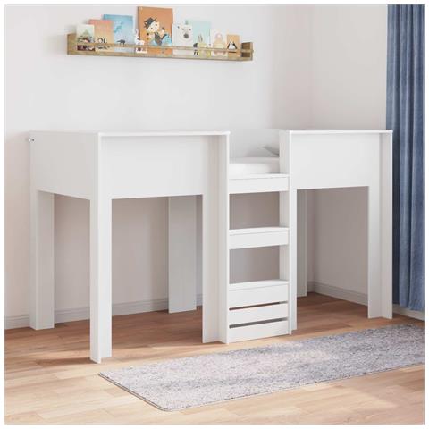 Letto a Castello per Bambini Bianco 75 x 190 cm - Foto 2