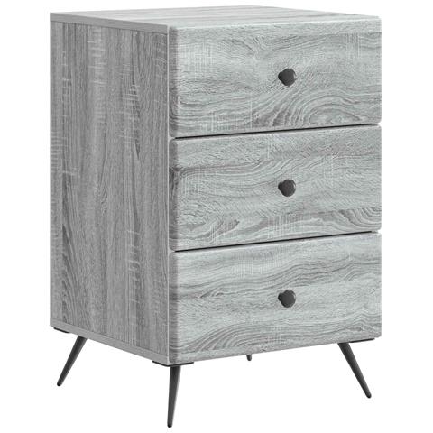 Armadio da Notte con cassetto Grigio Sonoma 43 x 41 x 66,5 cm - Foto 1