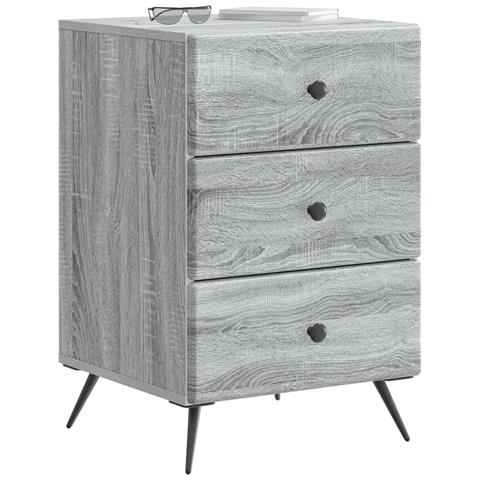 Armadio da Notte con cassetto Grigio Sonoma 43 x 41 x 66,5 cm - Foto 2