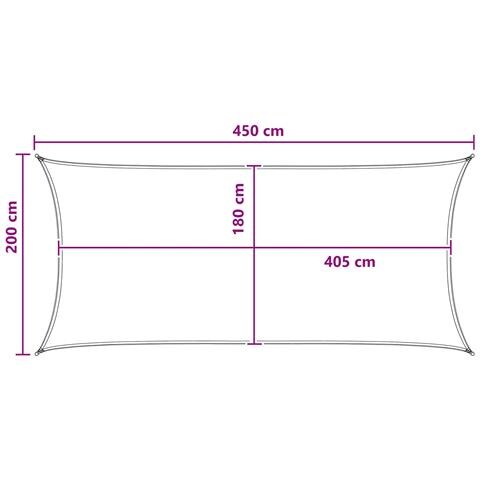 Telo Ombra Antracite e Bianco 2 x 4,5 m HDPE - Foto 8