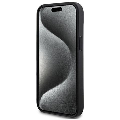 Custodia Dkny In Pelle A Quadri, Con Struttura Monofonica E Strisce Stampate Per Iphone 15 Plus / 14 Plus - Nera - Foto 7