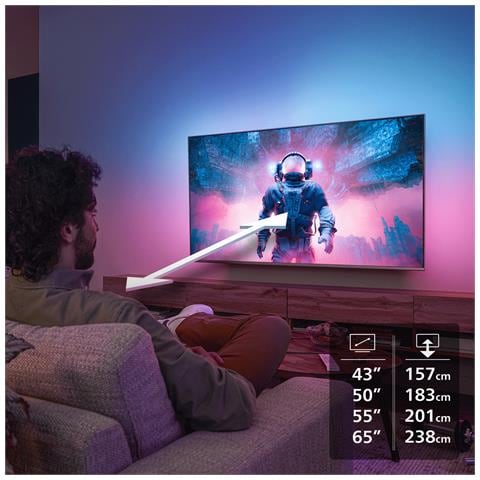 Ambilight TV 43PQS8501 4K UHD QLED 108cm 43" Smart TV Dolby Atmos Titan OS? - Foto 15