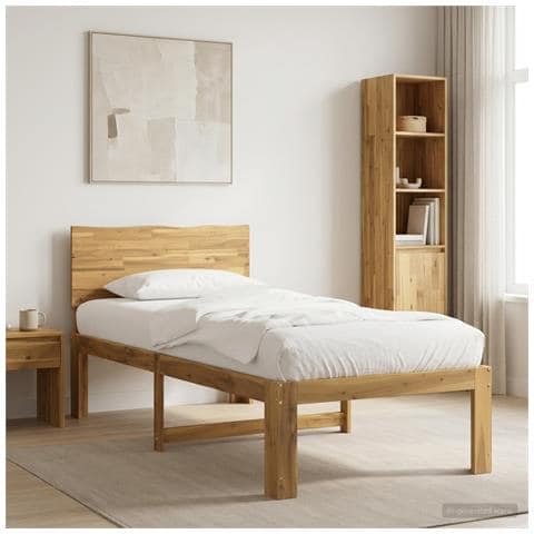 Letto Singolo con Testiera ROSTOCK Bianco 80 x 200 cm - Foto 2