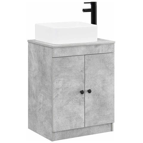 Set di mobili per il bagno Grigio Cemento Legno ingegnerizzato - Foto 1