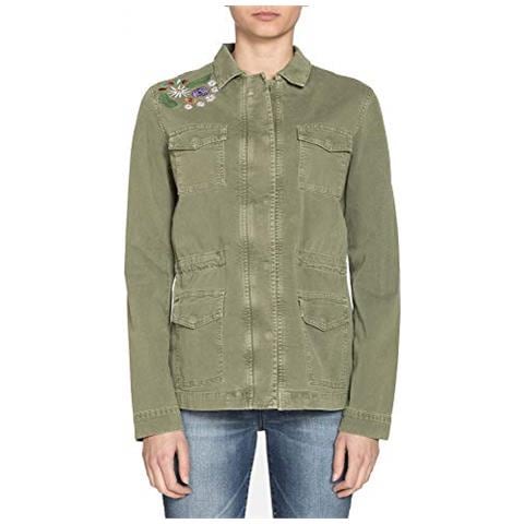 CARRERA JEANS - Carrera Giubbotto In Gabardina Stretch. Vestibilità  Regolare. Donna Verde M - ePRICE