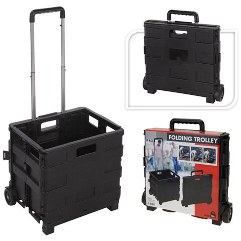 H&S Collection Carrello con Cassa Pieghevole in Alluminio e PP - Foto 2