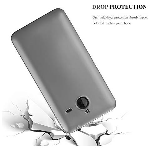 Custodia Compatibile Con Nokia Lumia 640 Xl In Grigio Metallico - Coperchio Protettivo In Silicone Tpu Flessibile - Foto 2