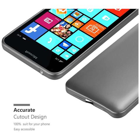 Custodia Compatibile Con Nokia Lumia 640 Xl In Grigio Metallico - Coperchio Protettivo In Silicone Tpu Flessibile - Foto 8