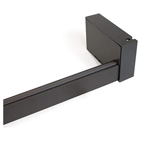 Luci Led Per Armadio O Cabina Armadio, Asta Appendiabiti Con Luce Led Ricaricabile E Sensore Di Movimento, Alluminio Colore Moka, L 708-858mm - Foto 5