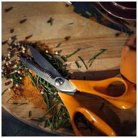 Küchenschere 18 cm forbici da cucina 180 mm Arancione, Acciaio inox Erba - Foto 3