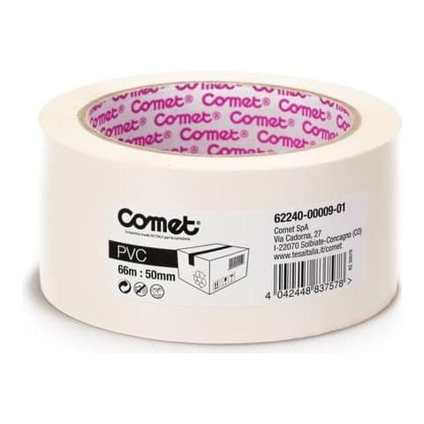 Nastro Adesivo 66mtx50mm Bianco Pvc 62-240 Comet - Foto 2
