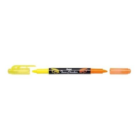 Evidenziatore Twin Checker A Doppia Punta 1-3 Mm Giallo-arancio - Slw8-gf (conf. 12)  - Foto 1
