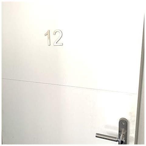 Acciaio Inossidabile Casa Numero Adesivo Lucido Argento Altezza 76 Millimetri Porta Di Casa Numero 0 Zero - Foto 2