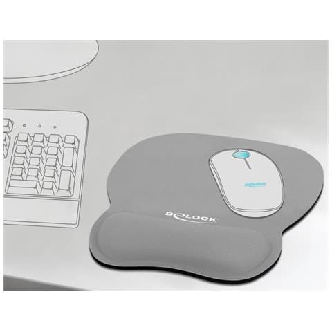 12698 Tappetino Per Mouse Grigio (Mouse Mat With Support, 245x206mm - Grey) - Foto 2