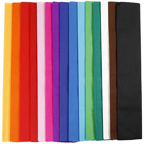 Carta Crespa Multicolore 2,5 M X 50 Cm - 15 Fogli - Foto 1