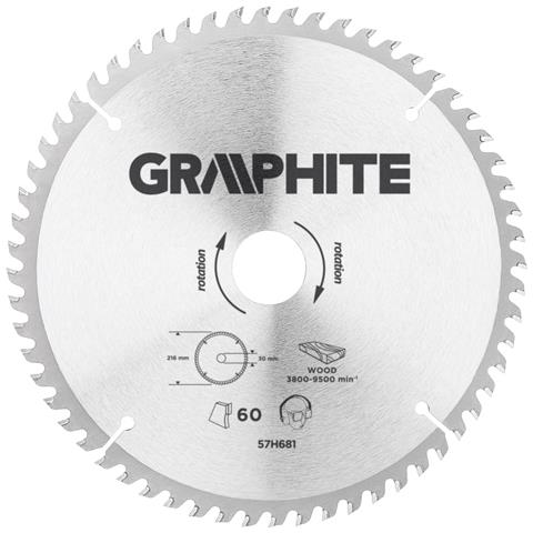 Lama Per Sega Circolare 216 Mm 60 Denti Lama 216 Mm, Foro Albero 30 Mm, Denti 60, Spessore 2,0 Mm, Spessore Taglio 2,8 - Foto 3