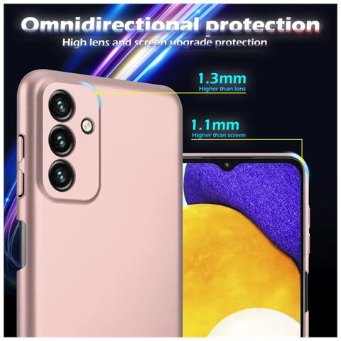 Cadorabo Custodia Compatibile Con Samsung Galaxy A13 5g In Oro Rosa Metallo - Hard Case Coperchio Protettivo In Look Metallico Contro I Graffi E Gli Urti - Foto 2