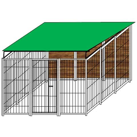 Box Per Cani Da Esterno Coperto E Retro In Legno Zincatura A Caldo Da 300x300xh180 Cm - Foto 1
